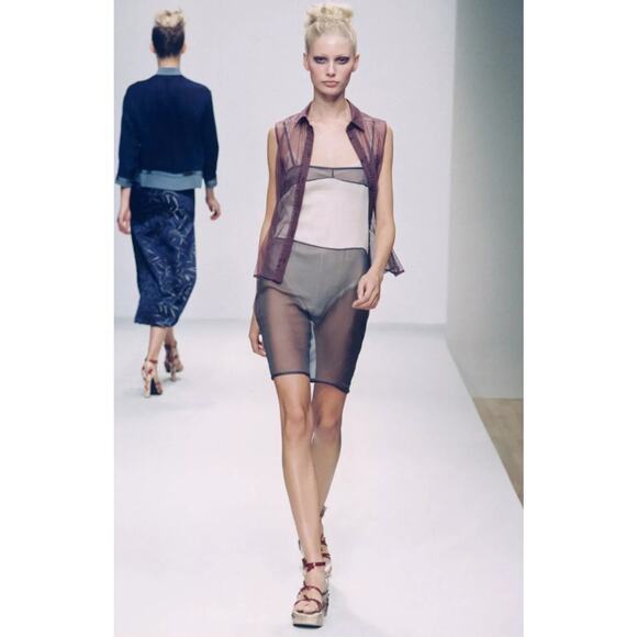 ❤️Host Pick Prada S/S ‘97 Runway Leather Wedge Floral Vine Leaf Appliqué 37 EUC - Picture 12 of 13